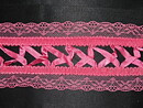 Rosa spets med satinband 80 mm