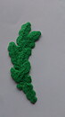 Grön stryka-på applikation, lagerblad (45 x 100 mm)