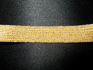 Guldfärgat resårband 15 mm