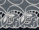 Vit organza broderispets 67 mm