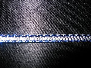 Blått / Silverfärgat band 5 mm