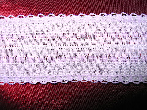Vit / Ljuslila spets 34 mm