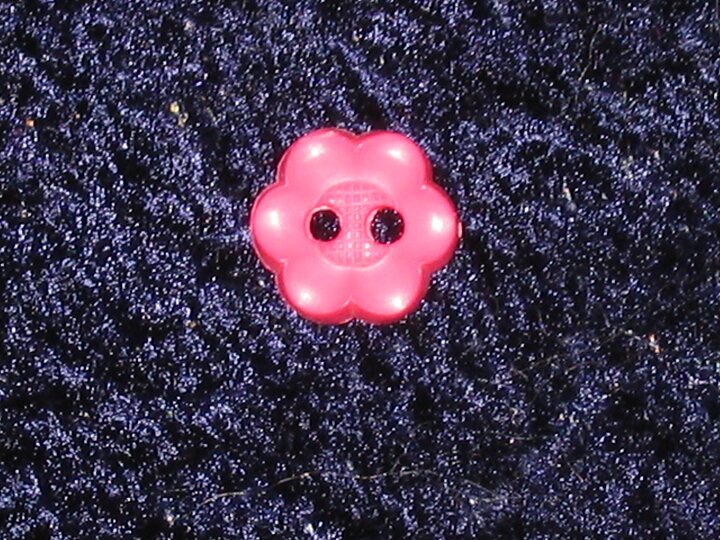 Rosa plastknapp Ø = 10 mm