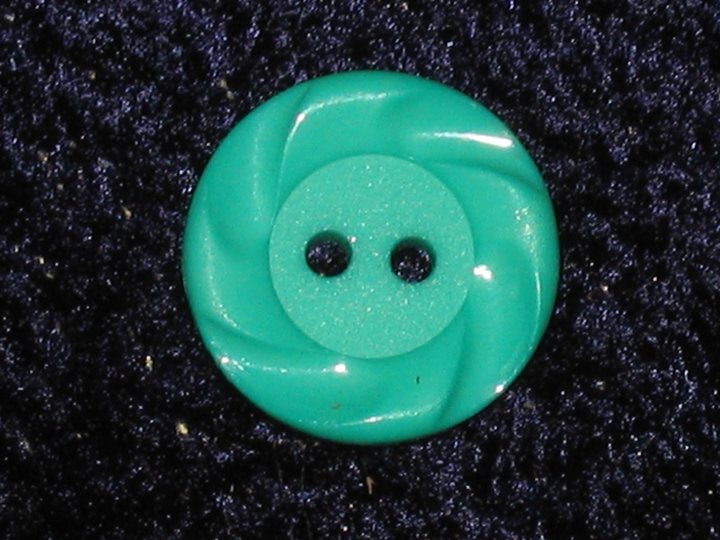 Grön plastknapp Ø = 18 mm