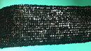Svart paljettstretchband 150 mm