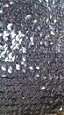 Svart paljettstretchband 150 mm