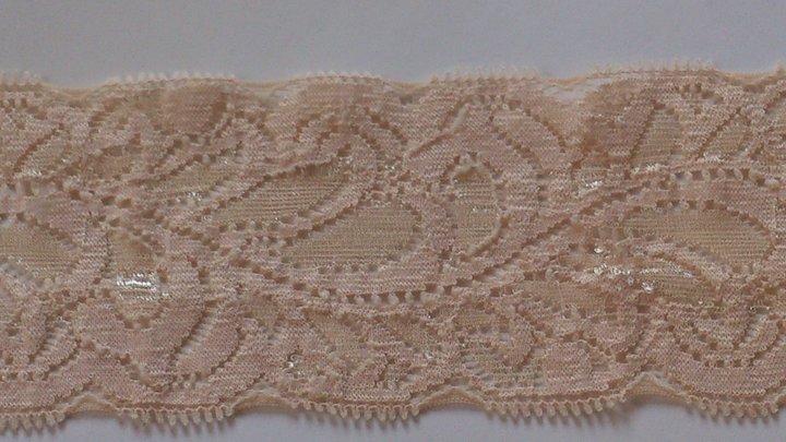 Beige stretchspets 60 mm
