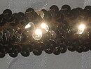 Guldfärgat paljett-stretchband 30 mm