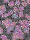 Vit applikation med rosa paljetter (310 x 215 mm)