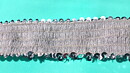 Silverfärgat paljett-stretchband 50 mm