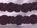 Vinrött blå-iriserande applikationsband (620 X 25 mm)
