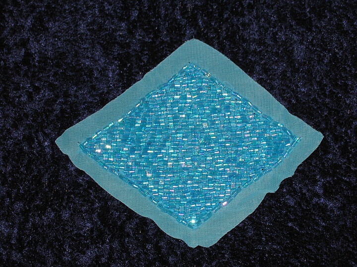 Blå applikation (125 x 105 mm)