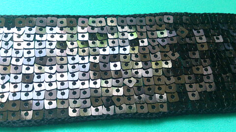 Svart paljettband 45 mm