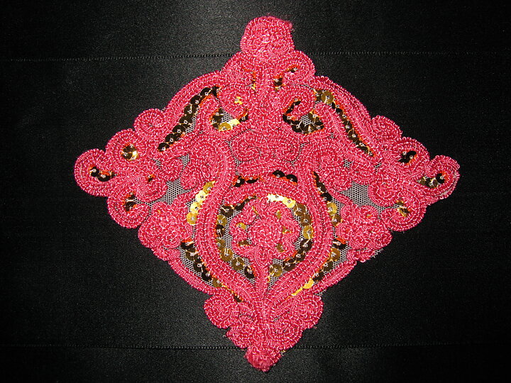 Rosa applikation (115 x 110 mm)