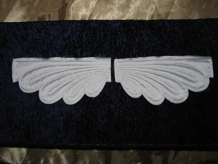 Vadderade änglavingar (170 x 90 mm)