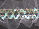 Vit organzastretchspets 75 mm