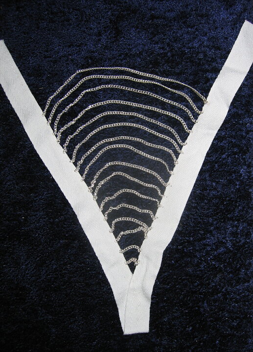 Vit halsapplikation (270 x 270 mm) 