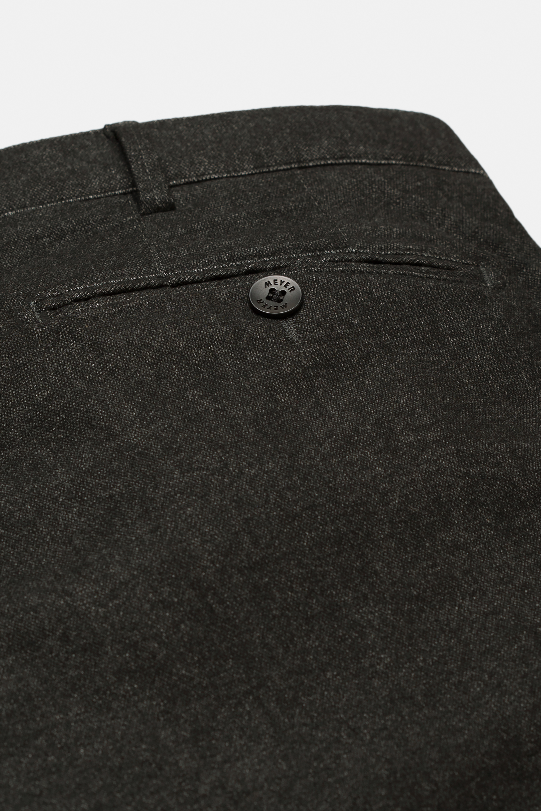 Grå (charcoal) chinos i Jersey Look och modern passform (Meyer / Bonn) (finns i strl 29) - 6