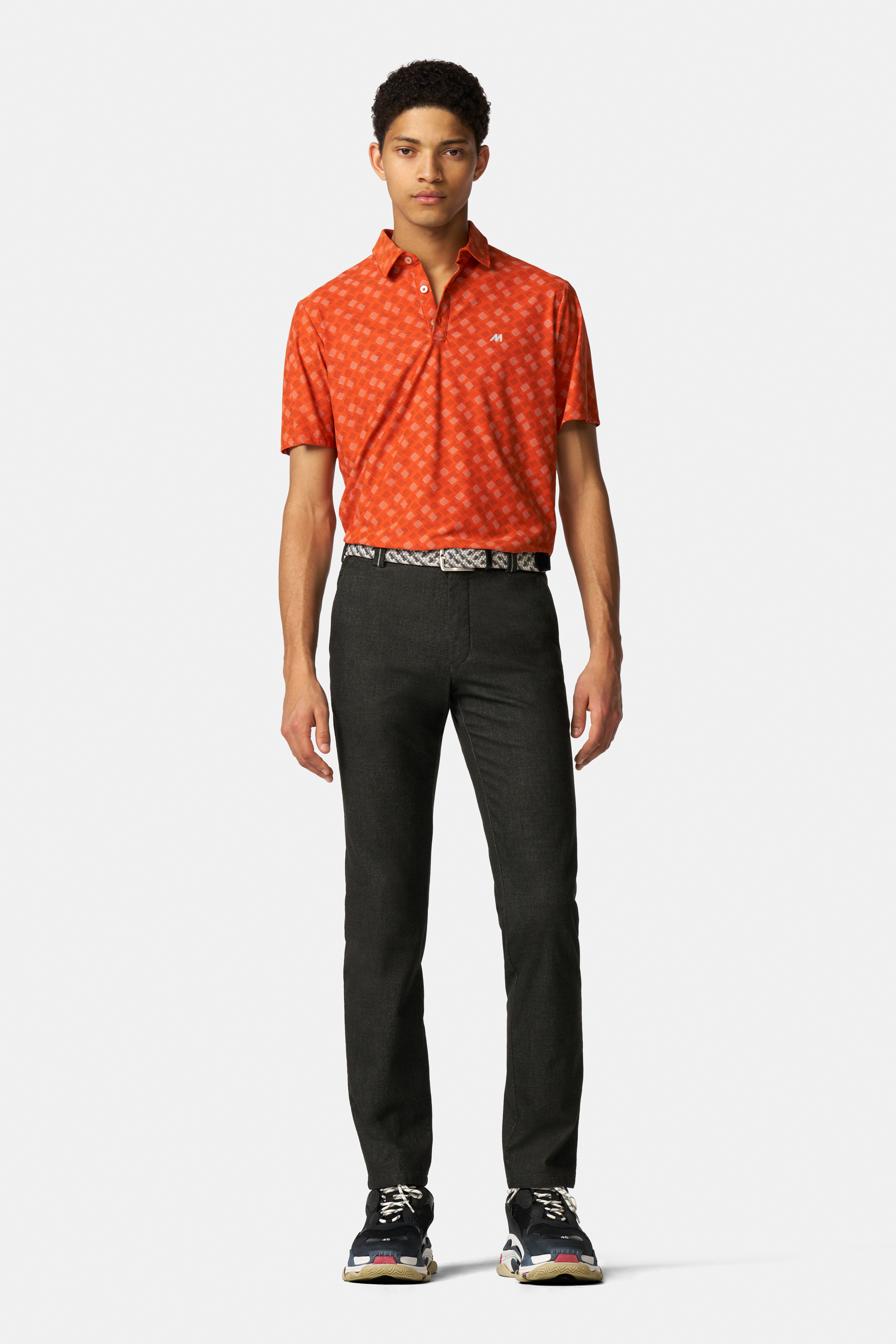 Grå (charcoal) chinos i Jersey Look och modern passform (Meyer / Bonn) (finns i strl 29) - 3