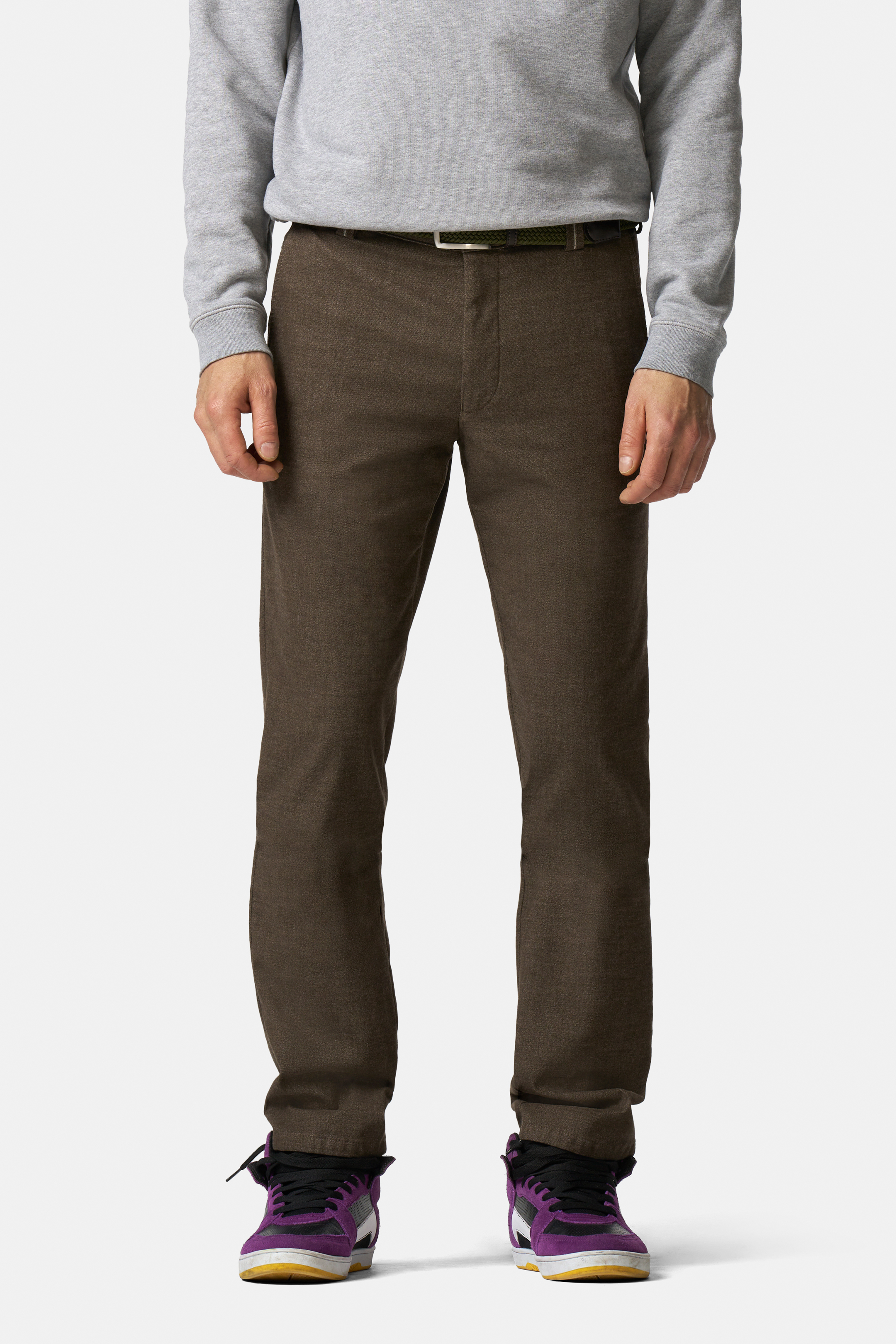 Bruna (coffee) chinos i Jersey Look och modern passform (Meyer / Bonn) (finns i strl 48)