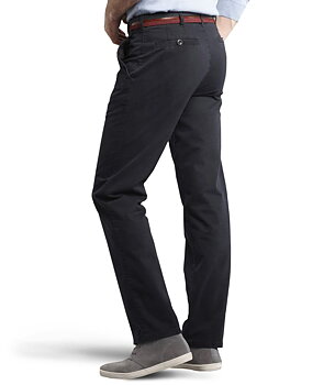 Blå (navy) chinos i färgäkta bomull och normal passform (Meyer / Roma)