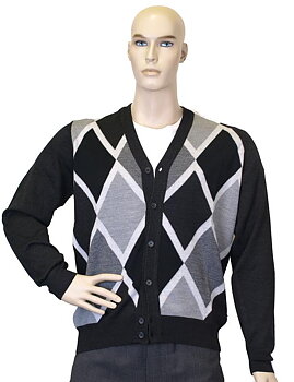 Cardigan med rutor (Clipper) (finns i strl M)