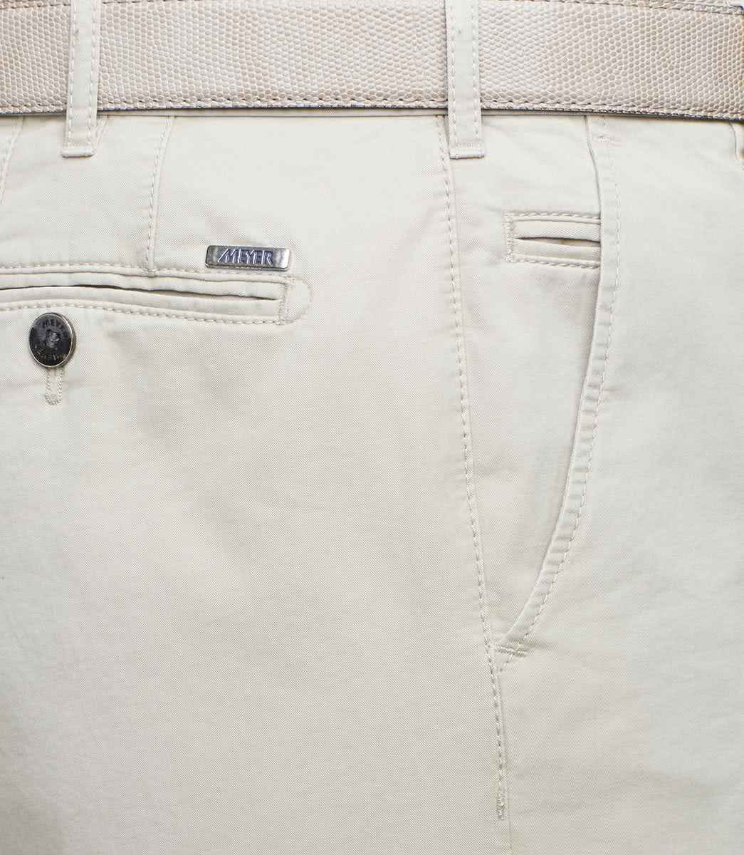 Beige chinos i färgäkta bomull och modern passform (Meyer / Bonn) - 5