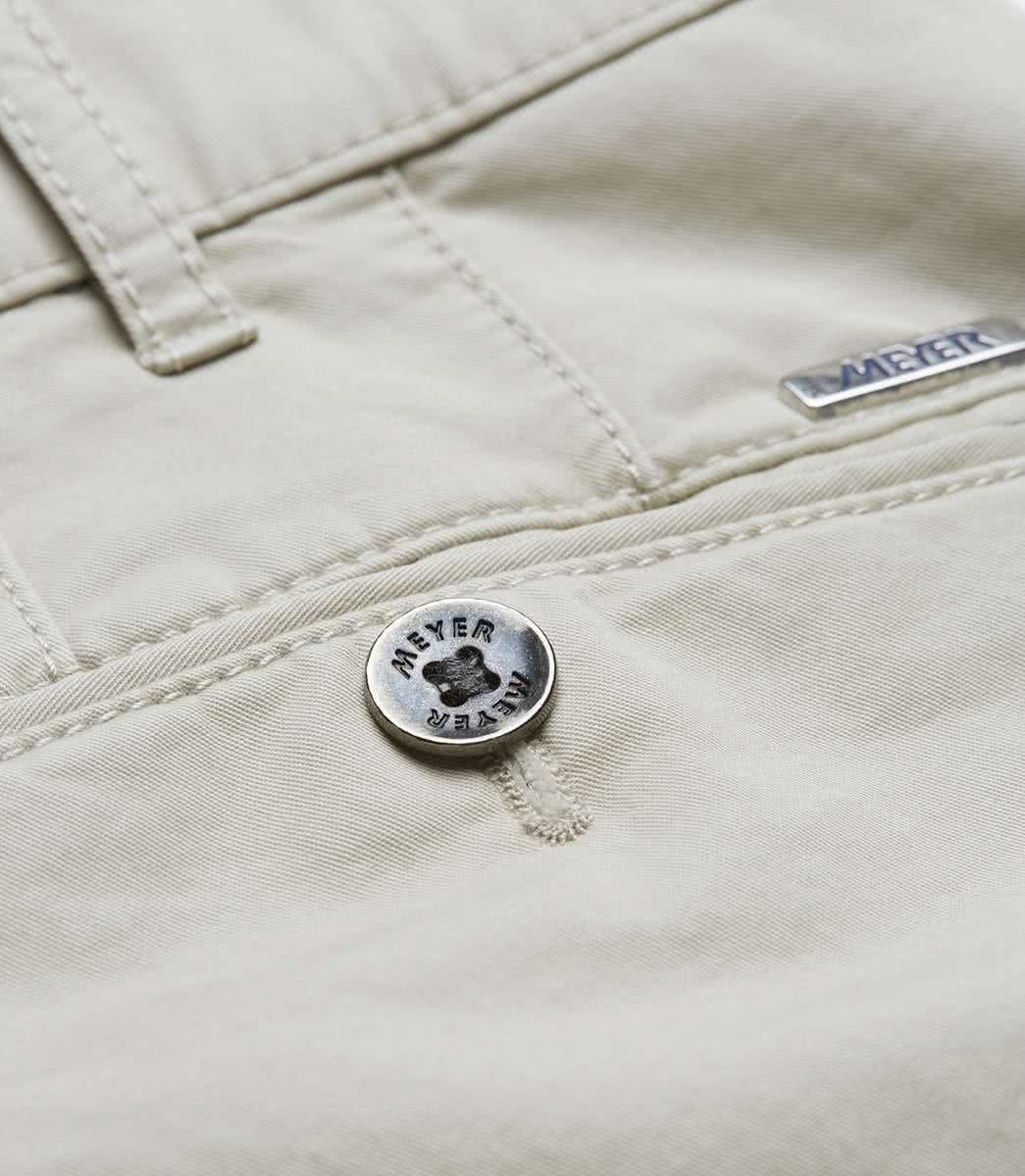Beige chinos i färgäkta bomull och modern passform (Meyer / Bonn) - 6