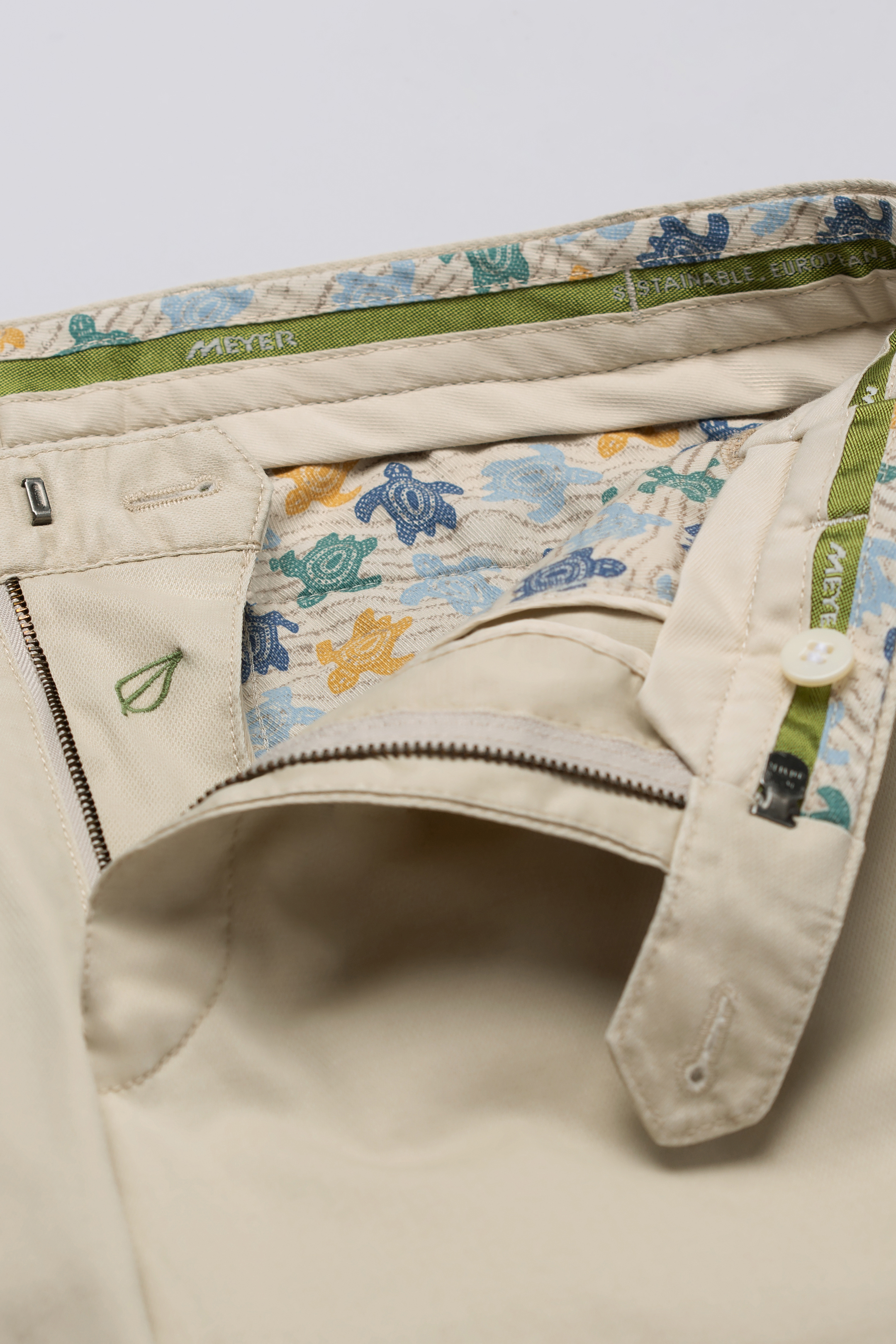 Beige chinos i resemodell, Flex Micro och modern passform (Meyer / Oslo) (finns i strl 50) - 5