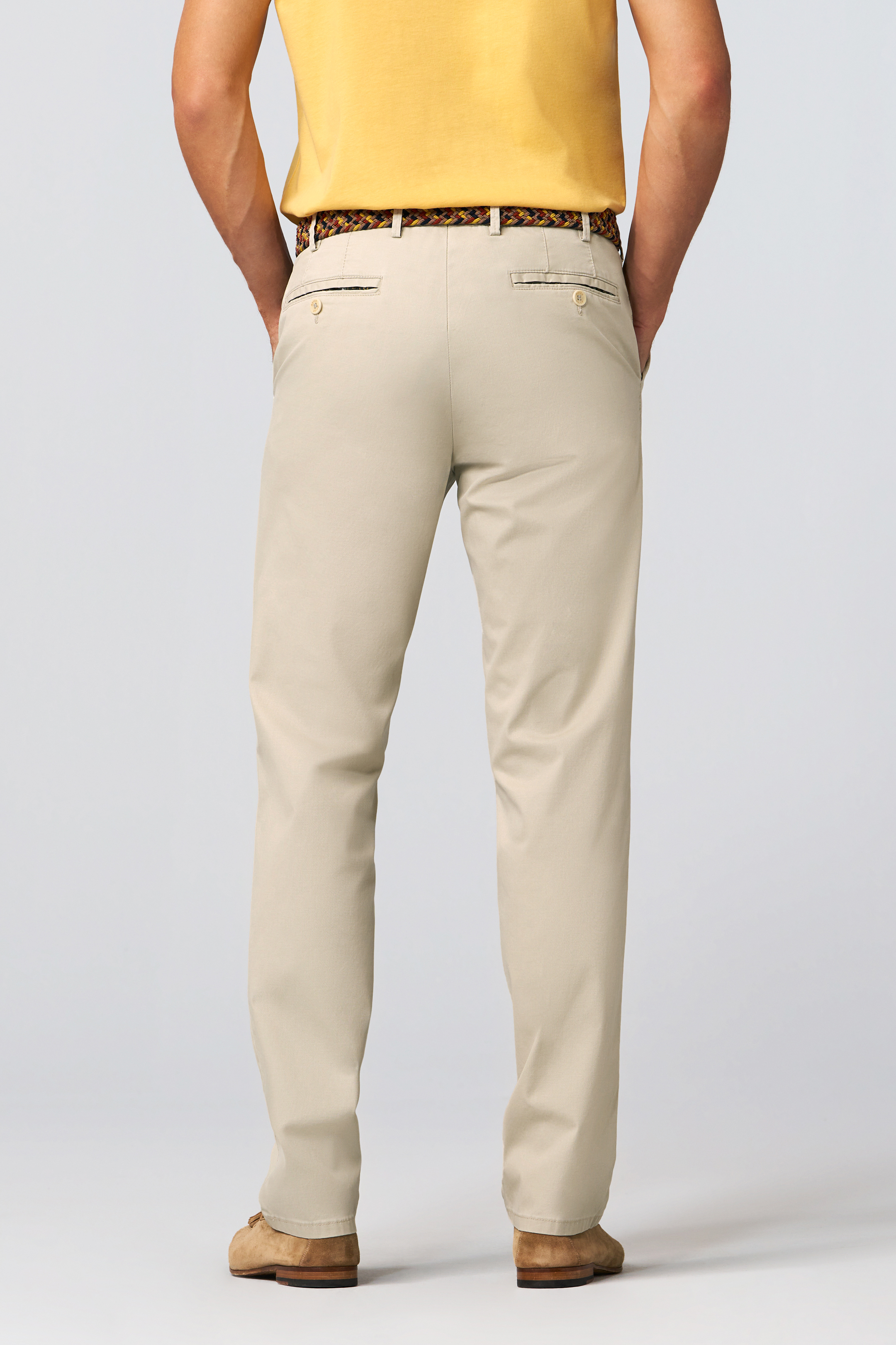 Beige chinos i resemodell, Flex Micro och modern passform (Meyer / Oslo) (finns i strl 50) - 2