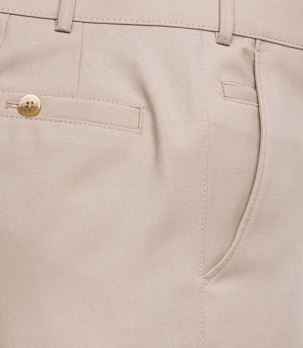 Beige maskintvättbara ullbyxor i Fine Tropical och normal passform (Meyer / Roma) (finns i strl 58) - 5