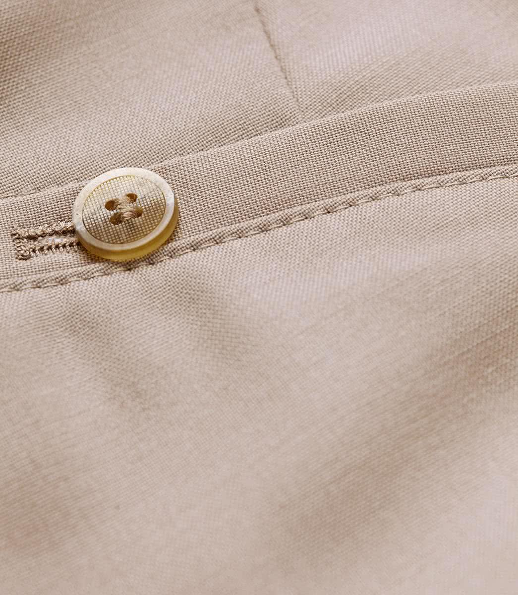 Beige maskintvättbara ullbyxor i Fine Tropical och normal passform (Meyer / Roma) (finns i strl 58) - 4