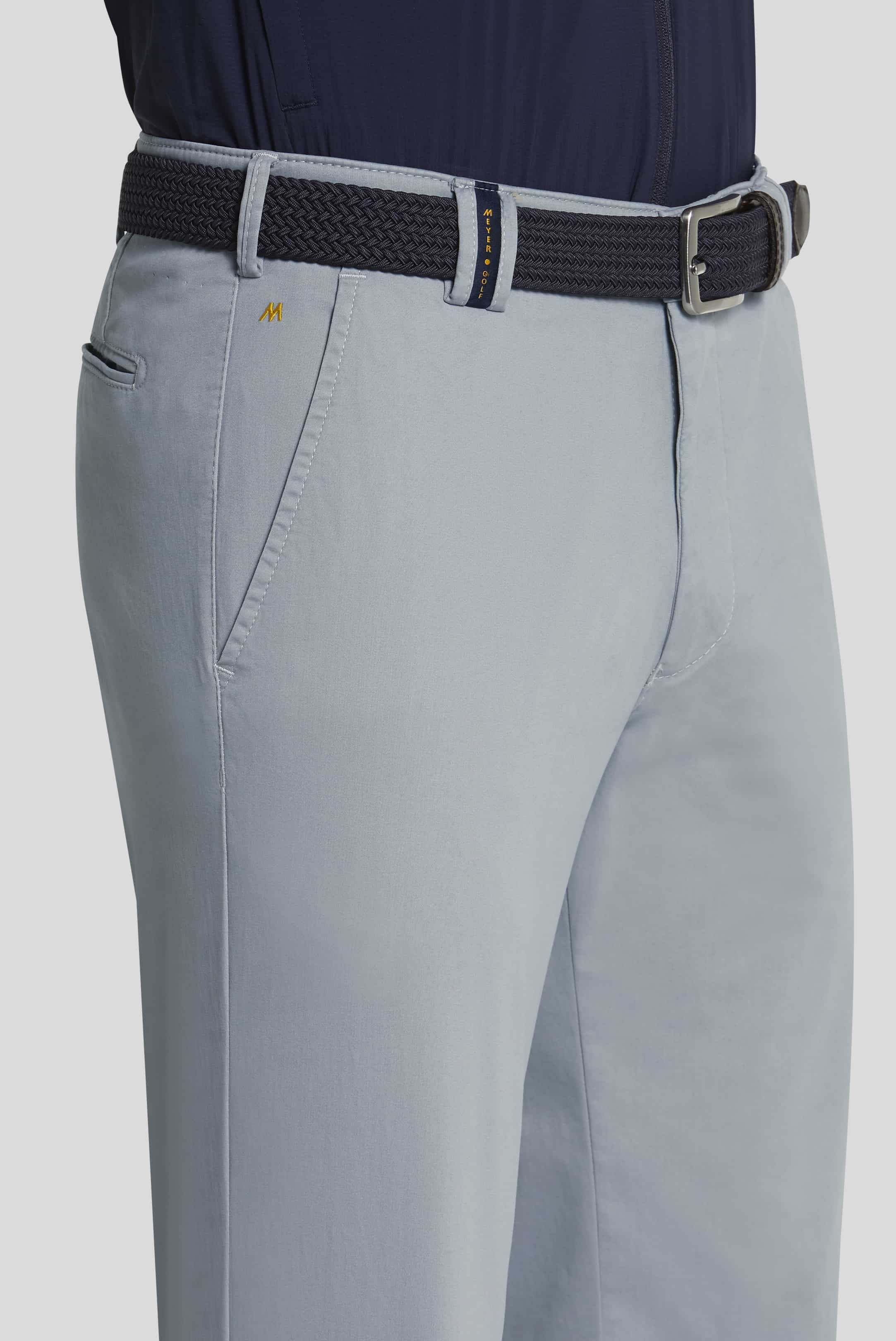 Grå (ljusgrå) exklusiva chinos i golfmodell, High Performance, Super-Stretch och modern passform (Meyer / Augusta) (finns i strl 42/32) - 3