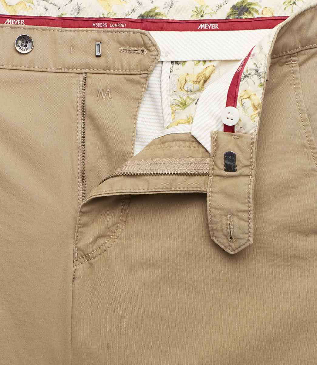 Bruna (camel) chinos i färgäkta bomull och modern passform (Meyer / Bonn) - 6