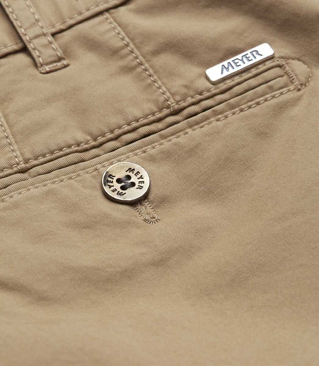 Bruna (camel) chinos i färgäkta bomull och modern passform (Meyer / Bonn) - 4