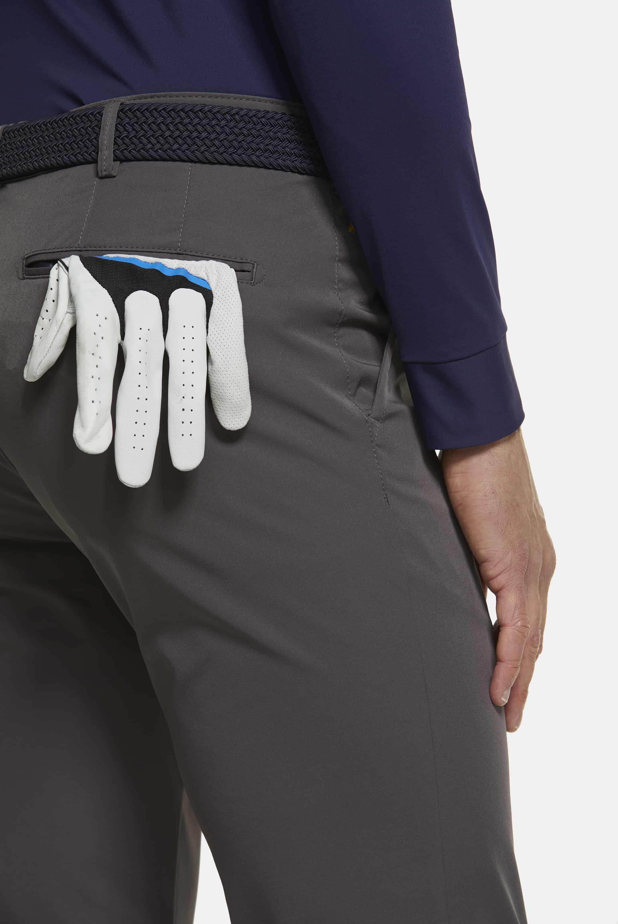Grå (mörkgrå) exklusiva chinos i golfmodell, High Performance, Super-Stretch och modern passform (Meyer / Augusta) (finns i strl 34/32) - 4