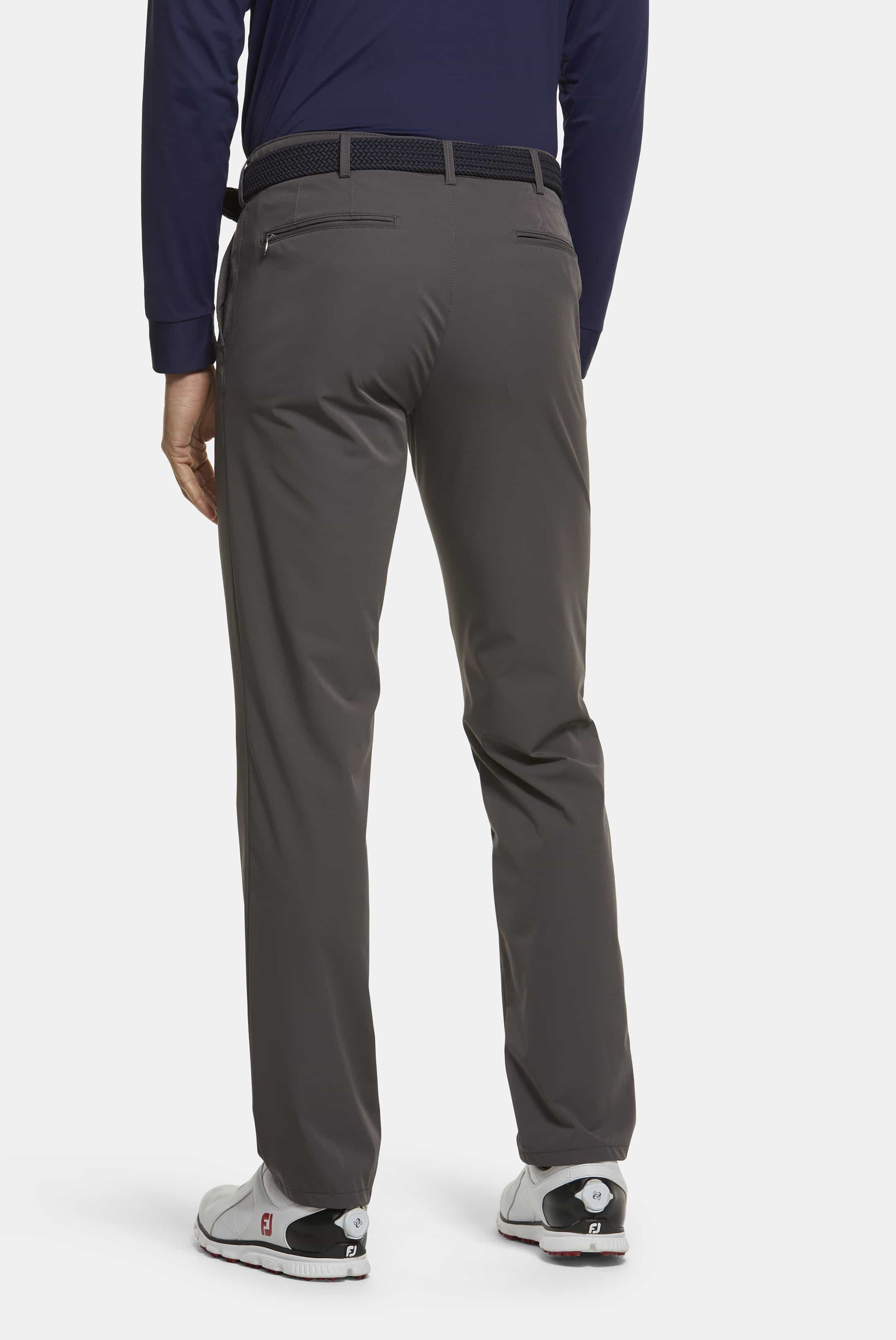 Grå (mörkgrå) exklusiva chinos i golfmodell, High Performance, Super-Stretch och modern passform (Meyer / Augusta) (finns i strl 34/32) - 2
