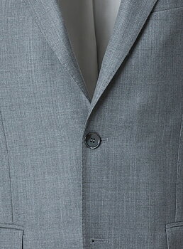 Ljusgrå kavaj i S'110 ull och slim fit (mod Paxton från Cavaliere/Vitale Barberis)