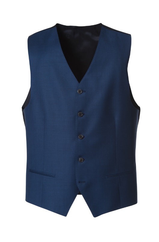 Kostymväst - kornblå i S'110 ull och normal passform  (mod Parker från Cavaliere/Vitale Barberis)