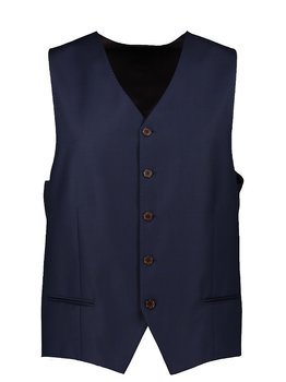Kostymväst - blå i S'110 ull och normal passform  (mod Parker från Cavaliere/Vitale Barberis)