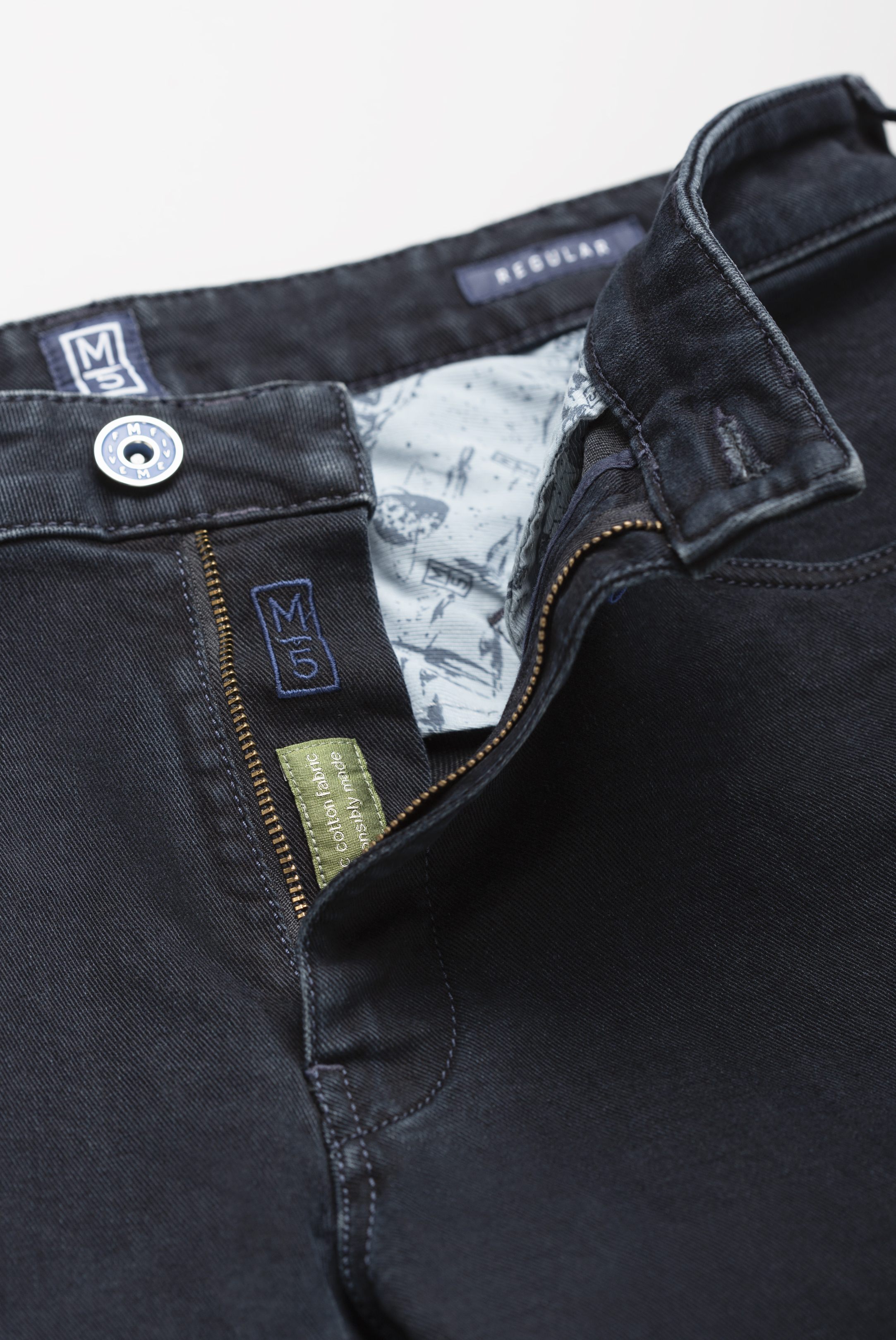Blå (dark blue stone) jeans i Super-Stretch och normal passform (Meyer / M5) - 5