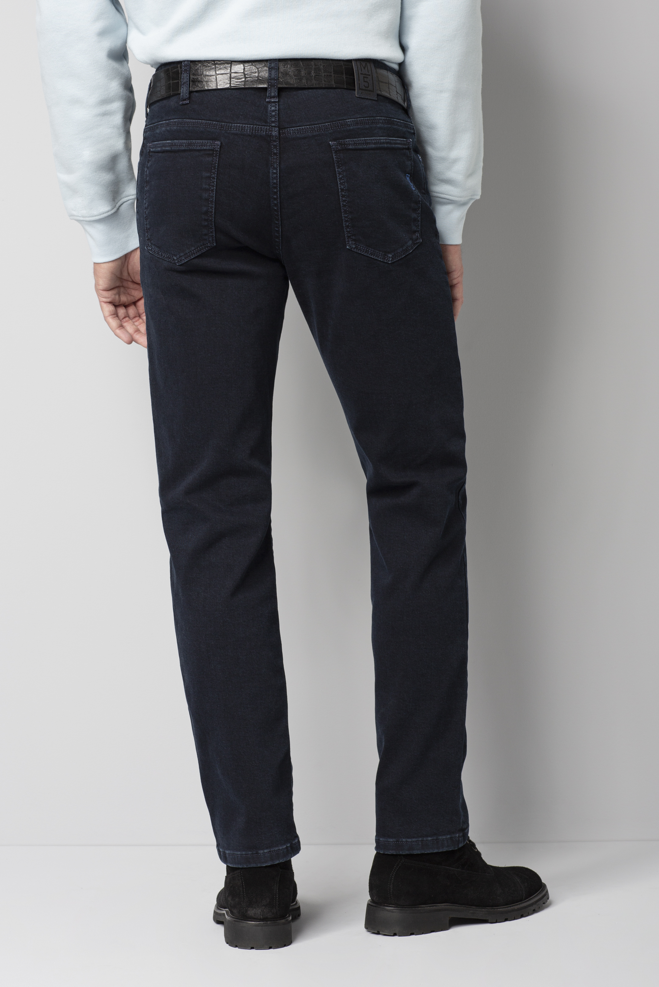 Blå (dark blue stone) jeans i Super-Stretch och normal passform (Meyer / M5) - 2