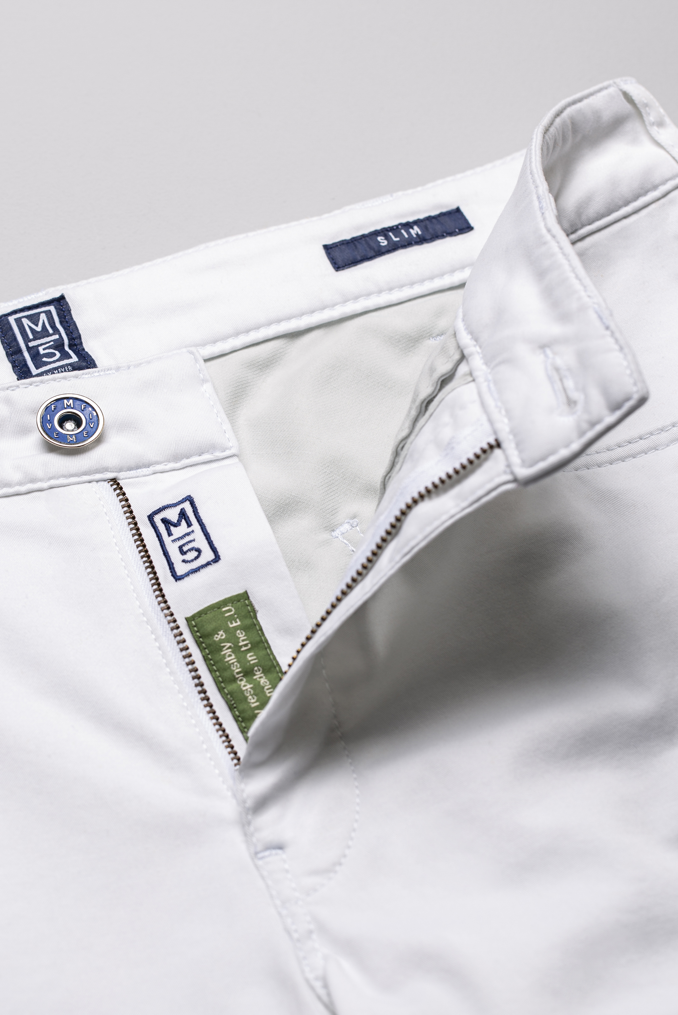 Vita (white) jeans i Super-Stretch och normal passform (Meyer / M5) - 5