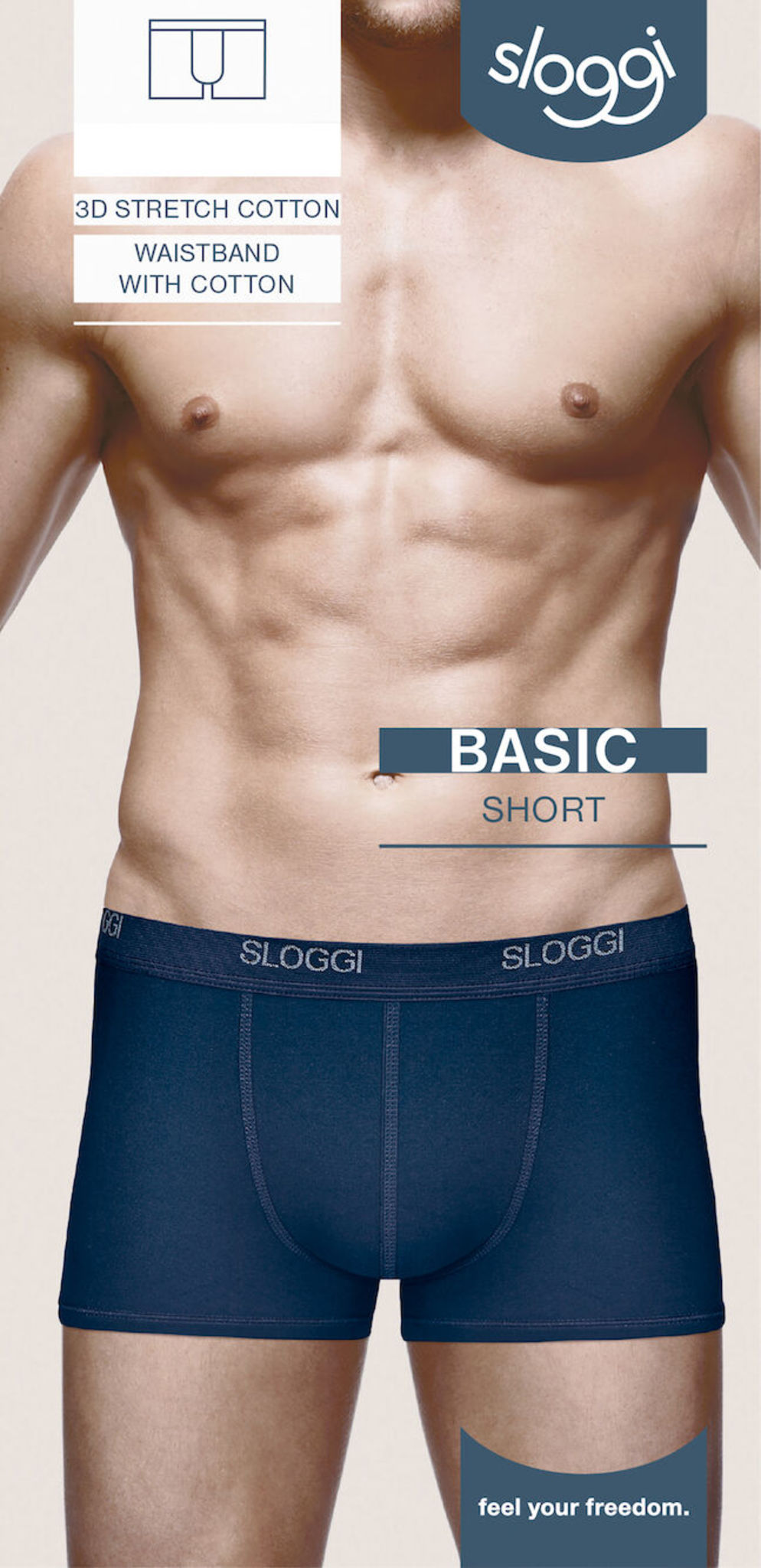 Sloggi Basic Short boxer 4-pack blå