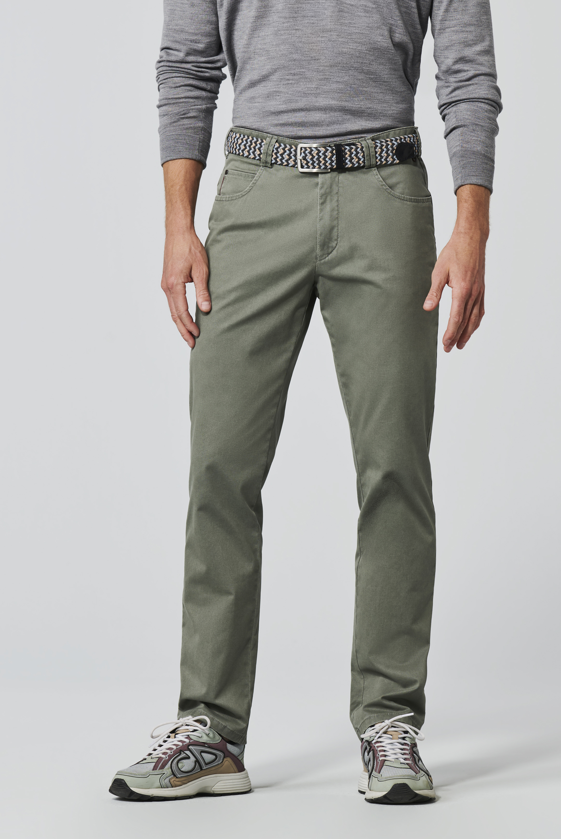Grön (olive) jeanshybrid i Casual Two-Tone och normal passform (Meyer / Diego) (finns i strl 48)