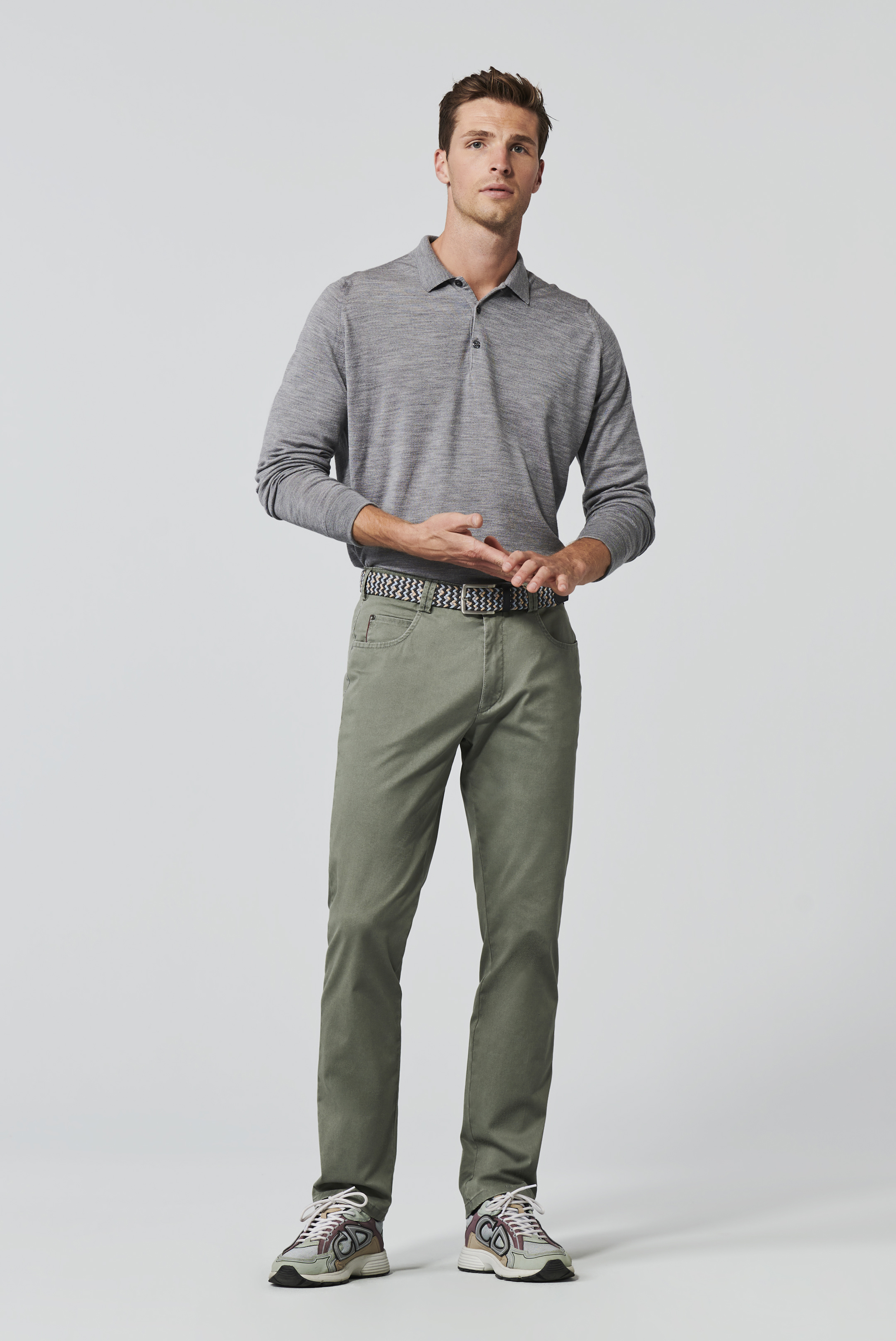 Grön (olive) jeanshybrid i Casual Two-Tone och normal passform (Meyer / Diego) (finns i strl 48) - 3