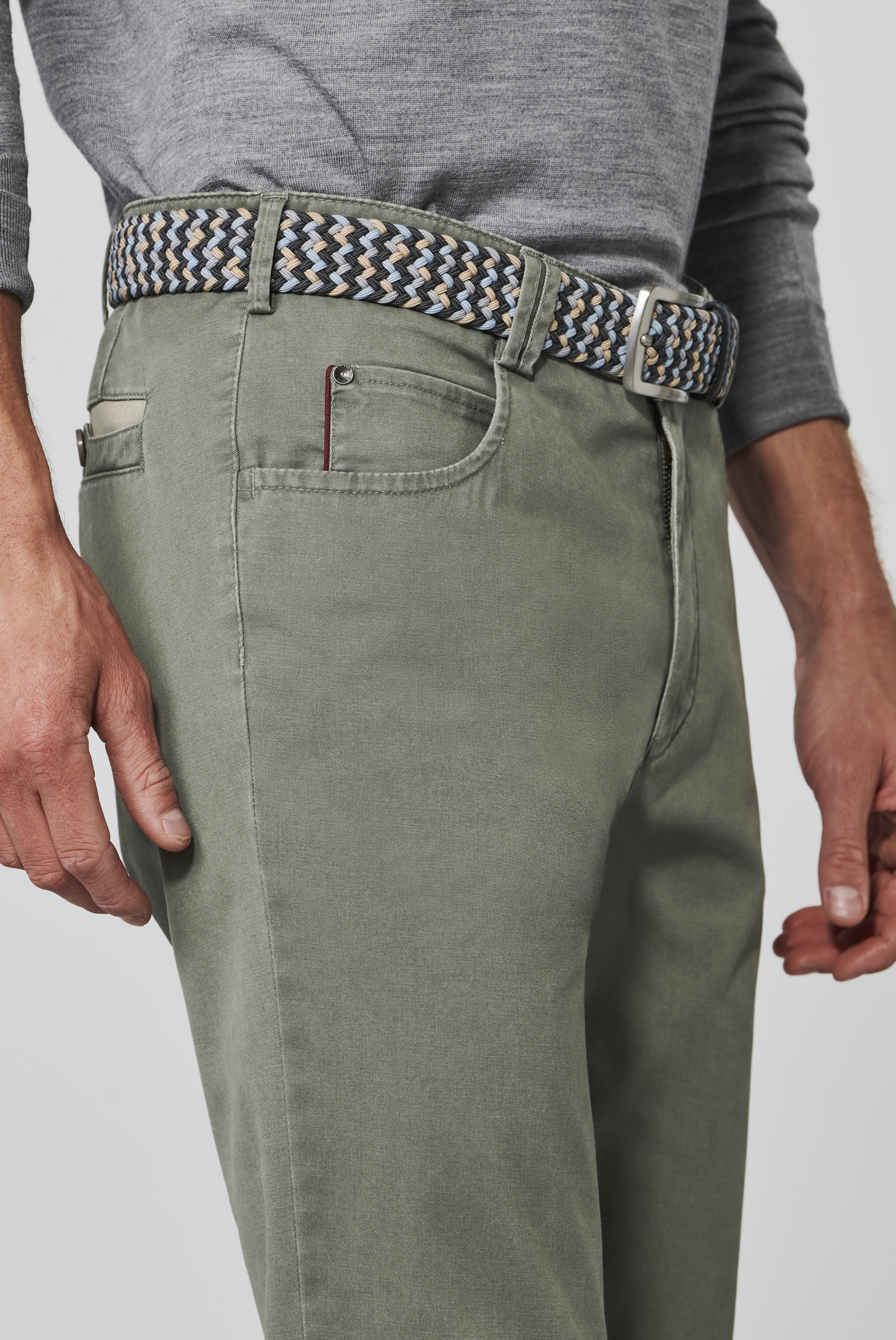 Grön (olive) jeanshybrid i Casual Two-Tone och normal passform (Meyer / Diego) (finns i strl 48) - 4