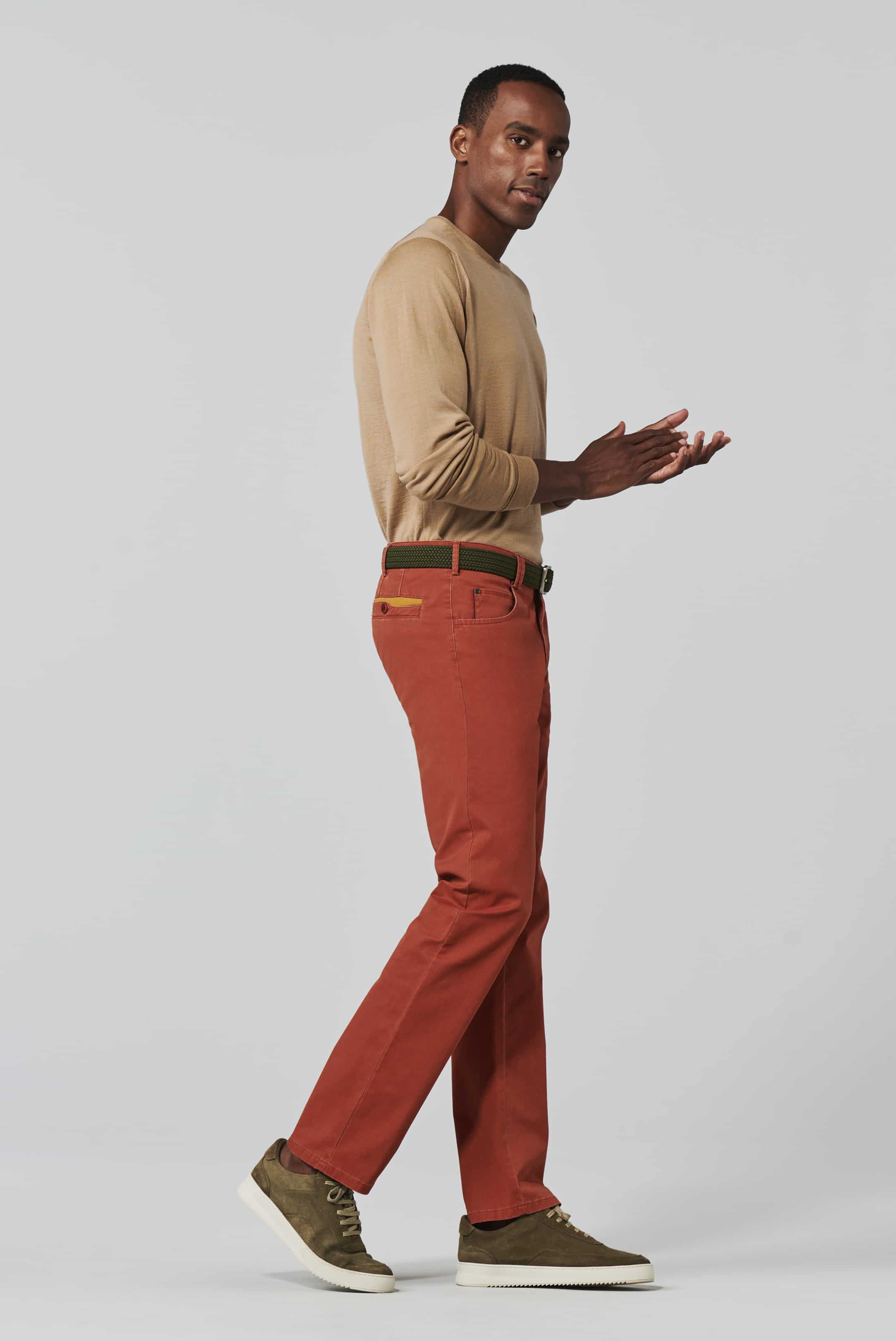 Röd (amber)  jeanshybrid i Casual Two-Tone och normal passform (Meyer / Diego) (finns i strl 110) - 3