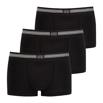 Jockey Short Trunk, Cotton Stretch, 3-pack svart