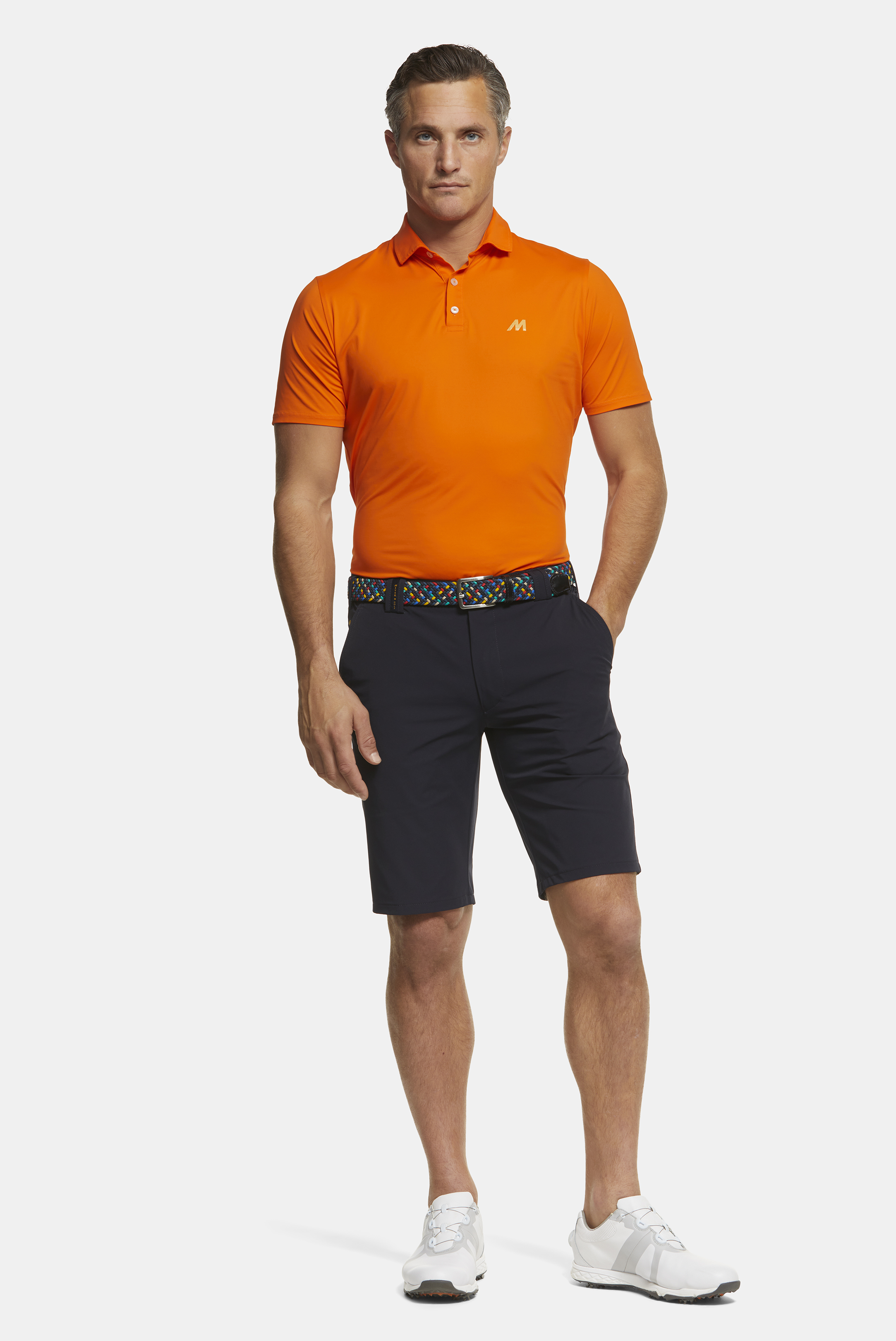 Blå (marinblå) shorts i golfmodell, High Performance och Super-Stretch (Meyer / B-St. Andrews) - 3